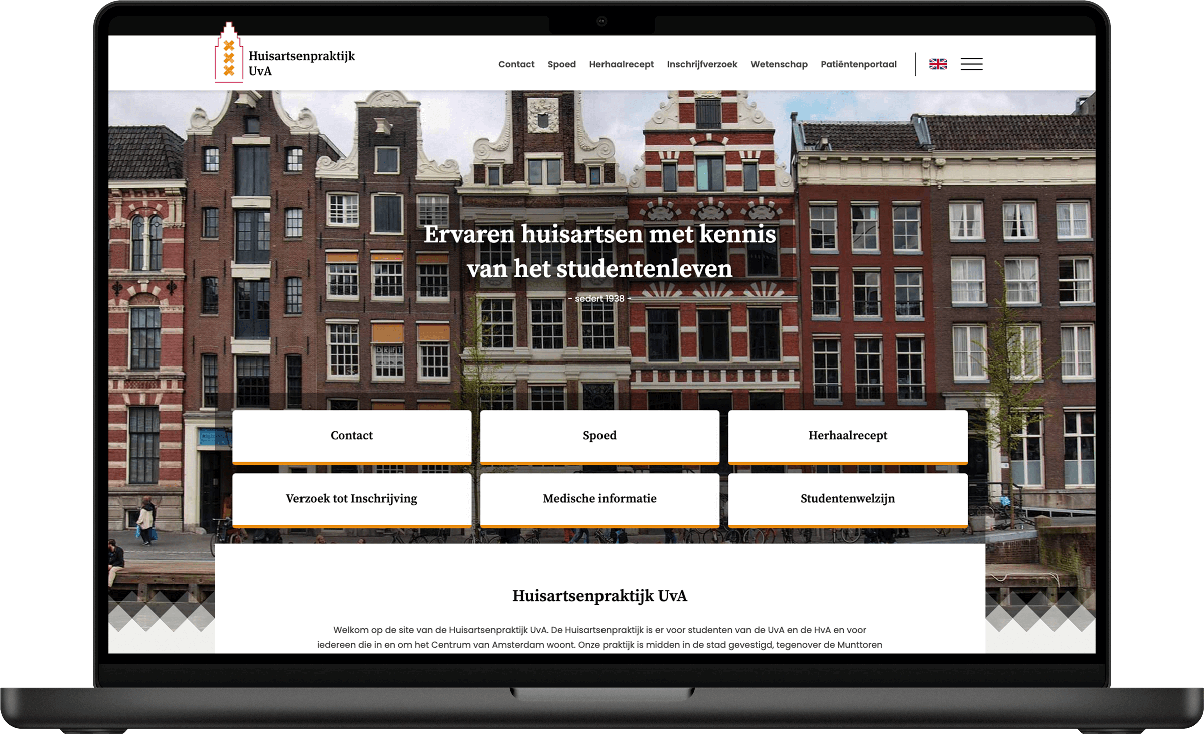 Webdesign Huisartenpraktijk UvA uit Amsterdam
